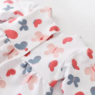 Bibaby Kız Organik Elbise Wild Flowers Coral - 14