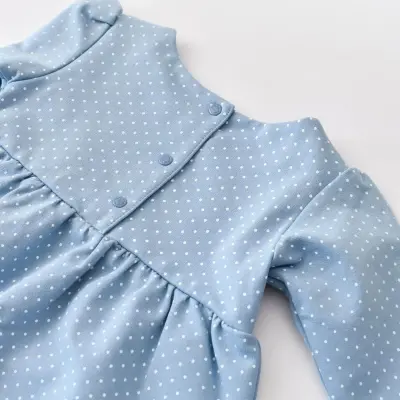 Bibaby Kız Organik Elbise Wild Flowers Spring Blue - 2