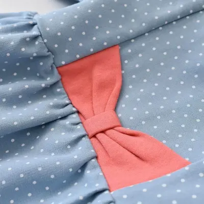 Bibaby Kız Organik Elbise Wild Flowers Spring Blue - 11