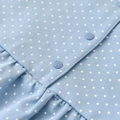 Bibaby Kız Organik Elbise Wild Flowers Spring Blue - 6