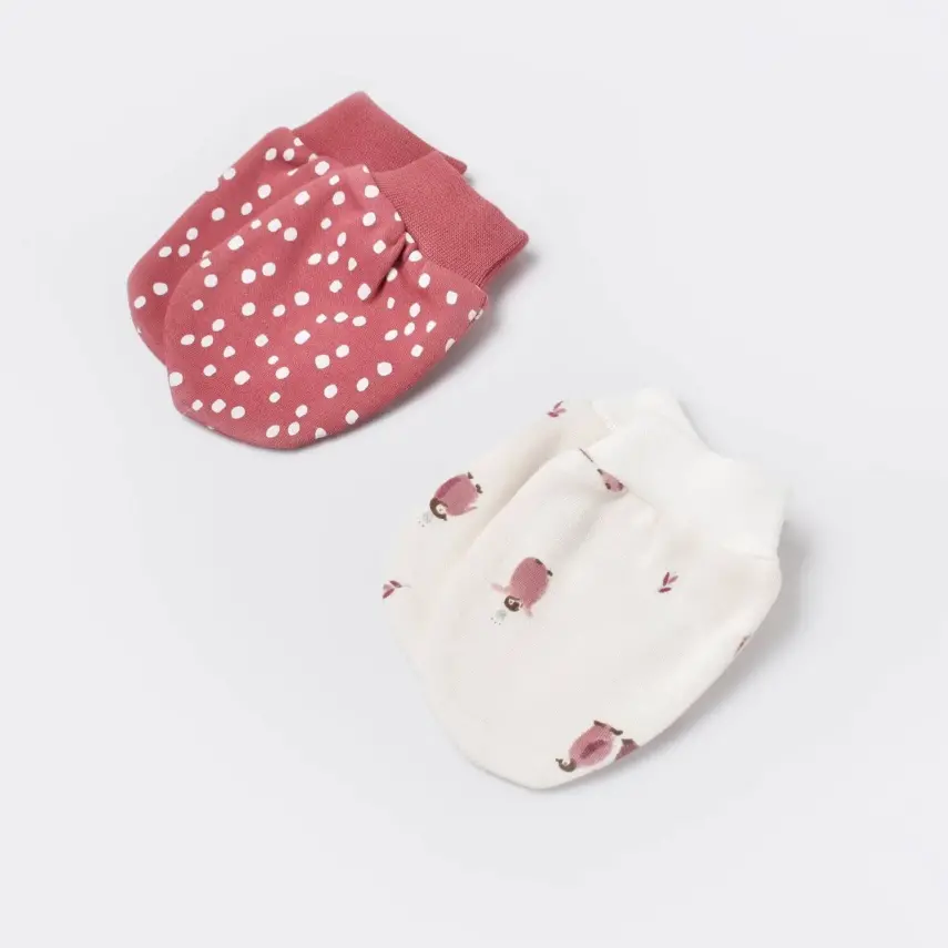 Bibaby Kız Organik Eldiven 2li Little Love Rose Dry - 2