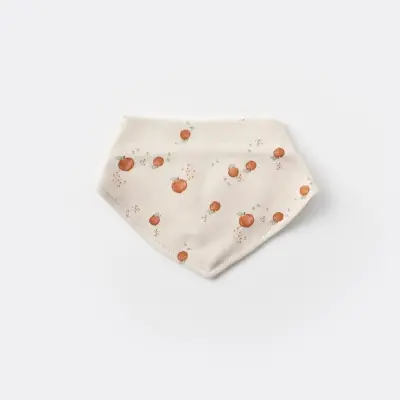 Bibaby Kız Organik Fular Önlük 2li Summer Fruit Light Cream - 3