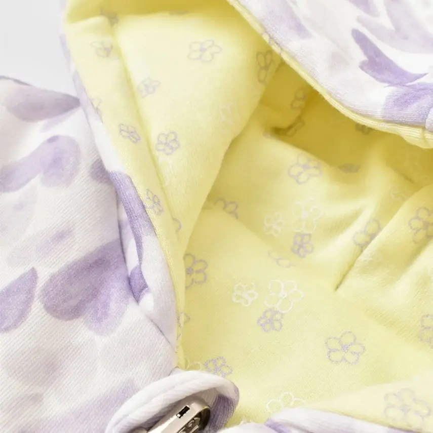 Bibaby Kız Organik Hırka Elyaflı Love You Yellow Lavender - 3