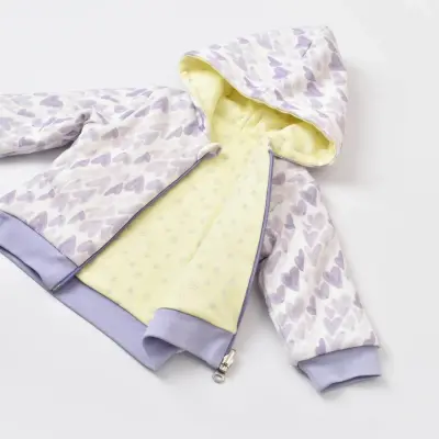 Bibaby Kız Organik Hırka Elyaflı Love You Yellow Lavender - 4