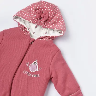 Bibaby Kız Organik Kozmonot Tulum Elyaflı Little Love Rose Dry  - 3