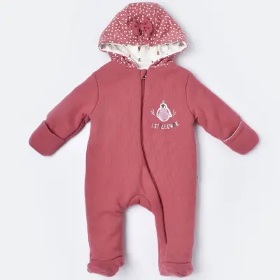 Bibaby Kız Organik Kozmonot Tulum Elyaflı Little Love Rose Dry 