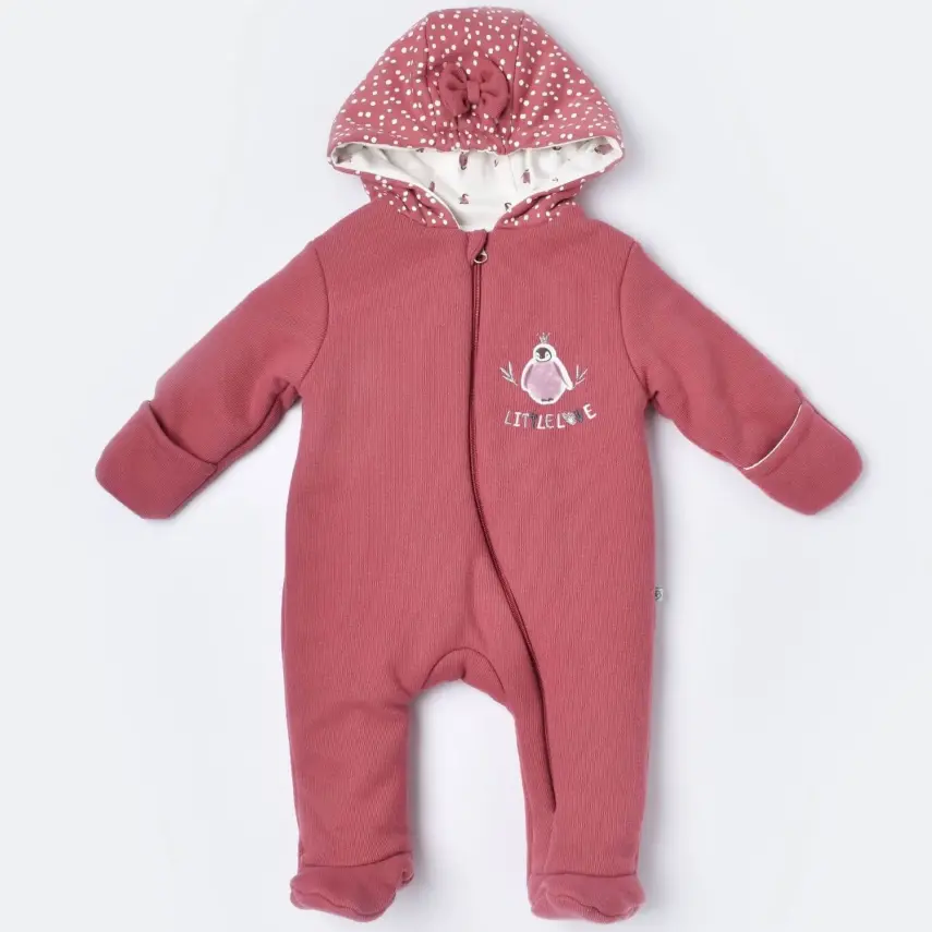 Bibaby Kız Organik Kozmonot Tulum Elyaflı Little Love Rose Dry  - 1