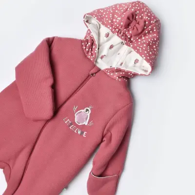 Bibaby Kız Organik Kozmonot Tulum Elyaflı Little Love Rose Dry  - 4