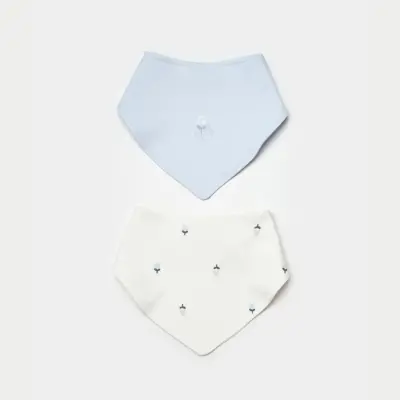 Bibaby Kız Organik Önlük 2li Love Floral Ekru - Lila