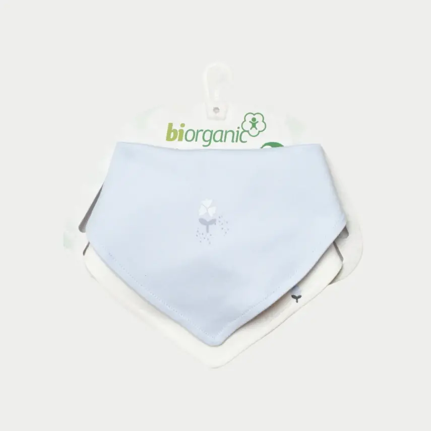 Bibaby Kız Organik Önlük 2li Love Floral Ekru - Lila - 4