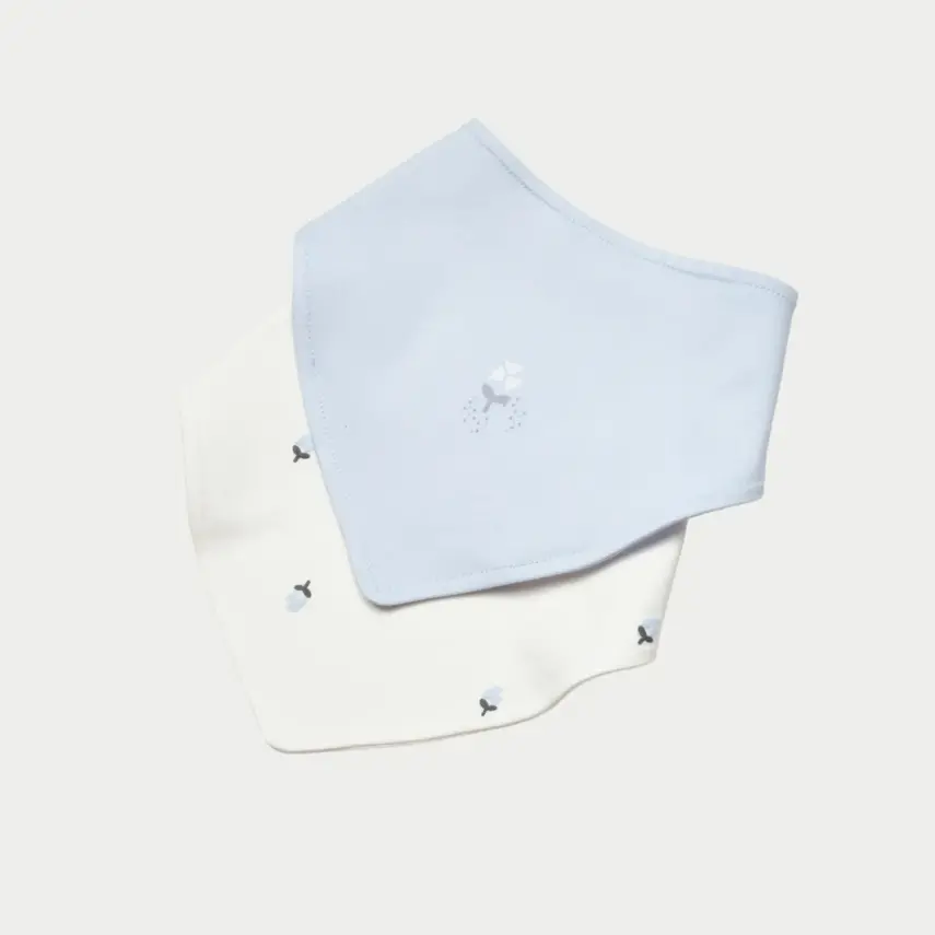 Bibaby Kız Organik Önlük 2li Love Floral Ekru - Lila - 2