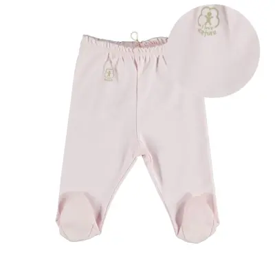 Bibaby Kız Organik Pantolon Patikli Basic Nature Pembe - 2