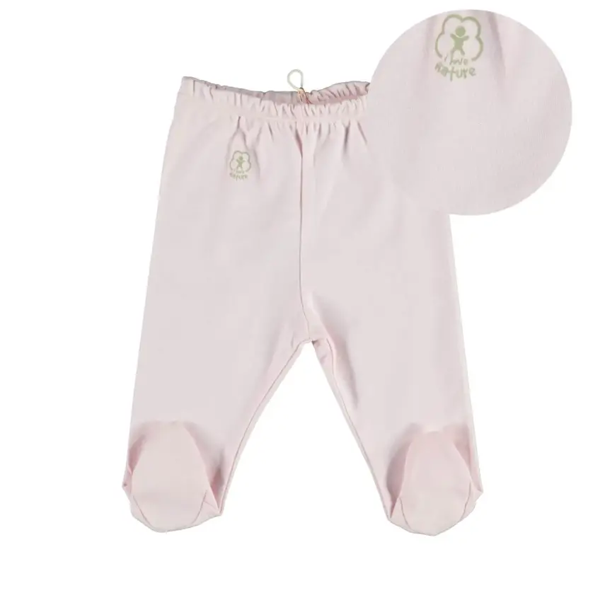 Bibaby Kız Organik Pantolon Patikli Basic Nature Pembe - 2