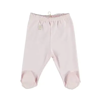 Bibaby Kız Organik Pantolon Patikli Basic Nature Pembe