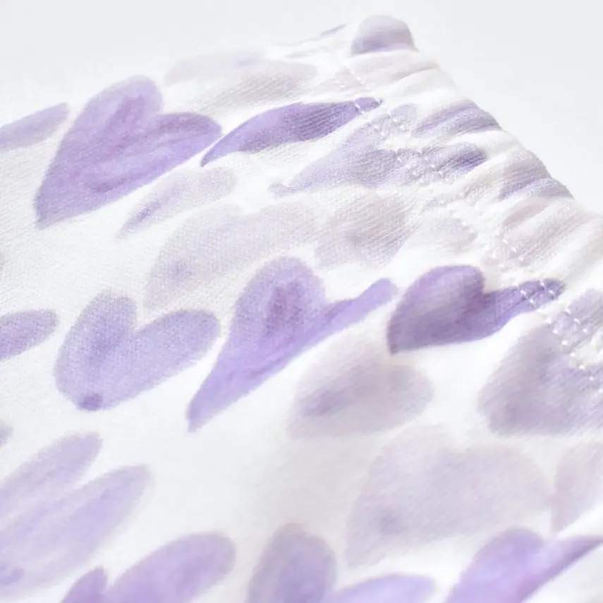 Bibaby Kız Organik Pantolon Patikli Love You Baby Yellow Lavander - 3