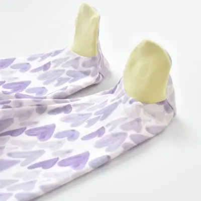 Bibaby Kız Organik Pantolon Patikli Love You Baby Yellow Lavander - 2