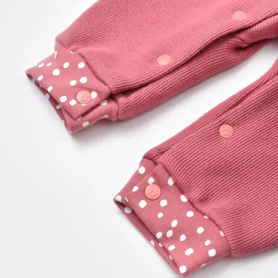 Bibaby Kız Organik Salopet Tulum Little Love Rose Dry - 8