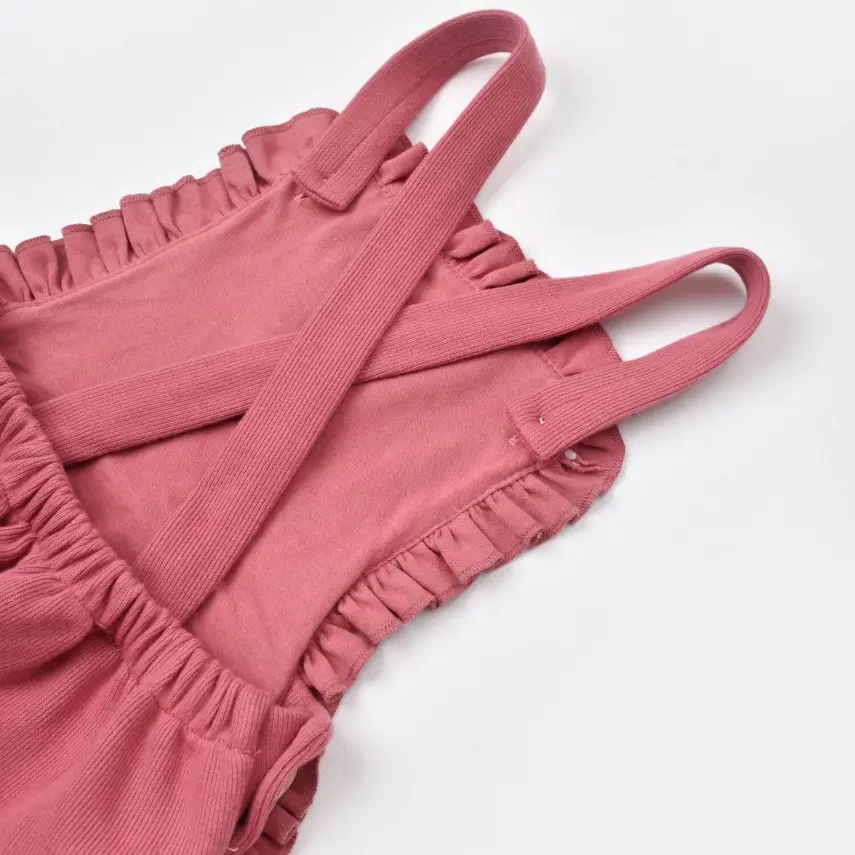 Bibaby Kız Organik Salopet Tulum Little Love Rose Dry - 5