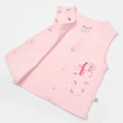 Bibaby Kız Organik Yelek Sweet Friends Pembe - 4