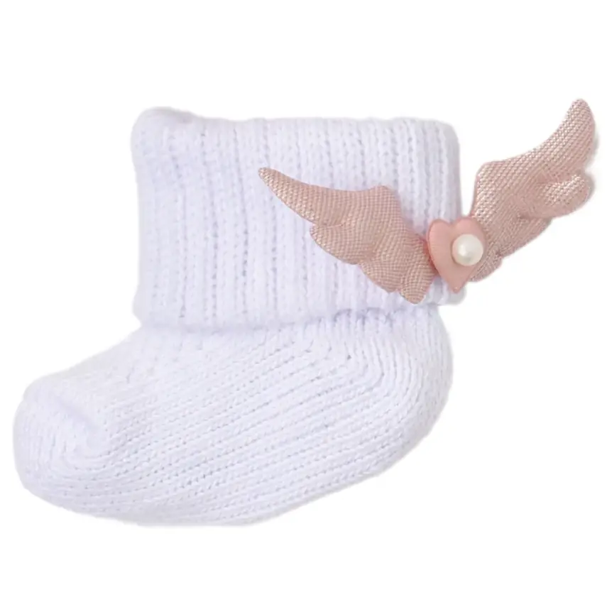 Bibaby Kız Patik Çorap Angel Beyaz - Pembe - 2