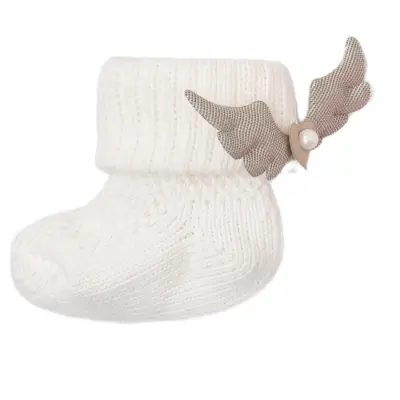 Bibaby Kız Patik Çorap Angel Ekru - Gri - 2