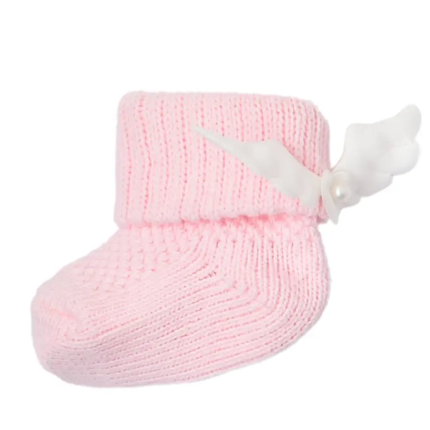 Bibaby Kız Patik Çorap Angel Pembe - Ekru - 7