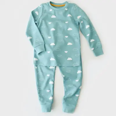 Bibaby Kız Pijama Takımı Cute Cloudy Mint