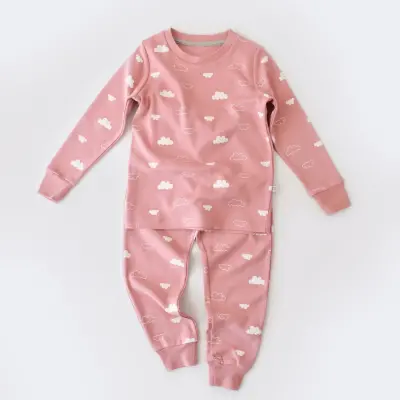 Bibaby Kız Pijama Takımı Cute Cloudy Pembe