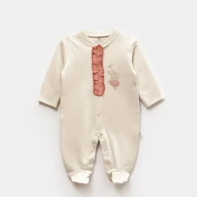 Bibaby Kız Tulum Ballery Princess Bej - Gül Kurusu