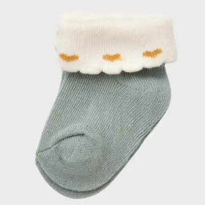 Bibaby Organik Çorap Soket Kalpli Kız Nil
