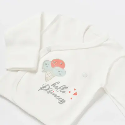 Bibaby Organik Zıbın Takımı Pretty Ears Bunny Prematüre Mint - Ekru - 6