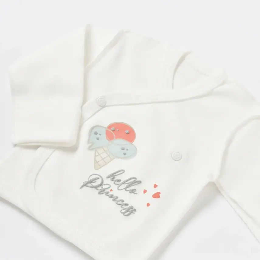 Bibaby Organik Zıbın Takımı Pretty Ears Bunny Prematüre Mint - Ekru - 6