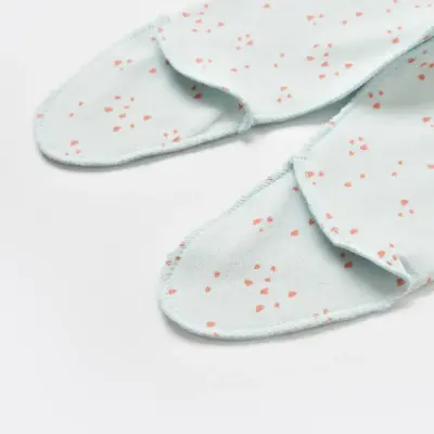 Bibaby Organik Zıbın Takımı Pretty Ears Bunny Prematüre Mint - Ekru - 9