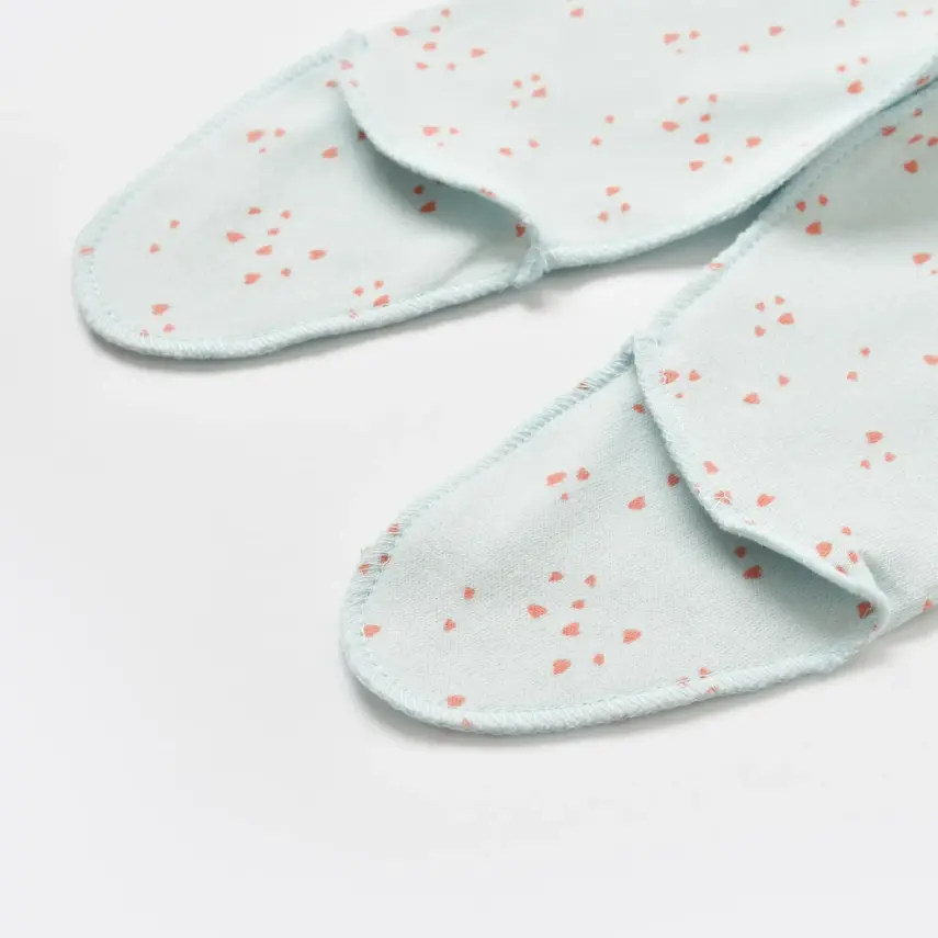 Bibaby Organik Zıbın Takımı Pretty Ears Bunny Prematüre Mint - Ekru - 9