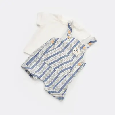 Bibaby Salopet Tulum Stripe Sytle Lacivert - Bej - 3