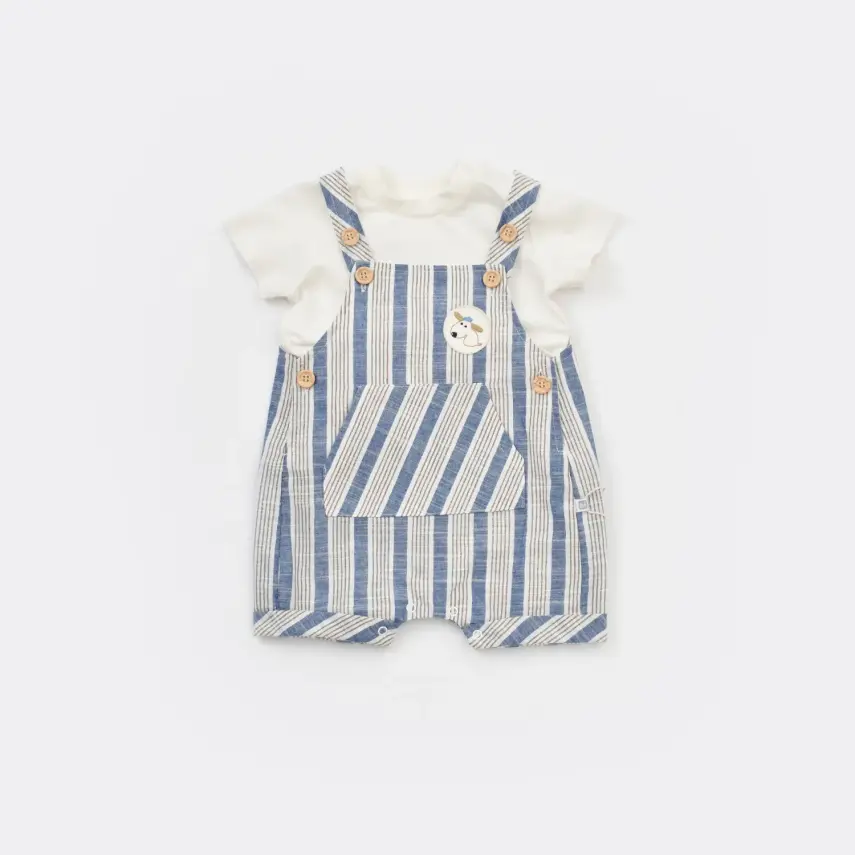 Bibaby Salopet Tulum Stripe Sytle Lacivert - Bej - 1