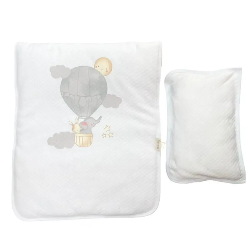 Bibaby Unisex Alt Açma Kapitone Hello Elephant Beyaz - 1