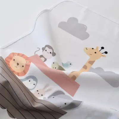 Bibaby Unisex Alt Açma Muşamba Animals On Board Ekru - 4