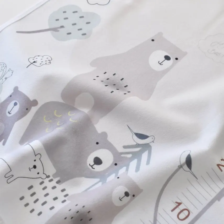 Bibaby Unisex Alt Açma Muşamba Bear Family Ekru - 3