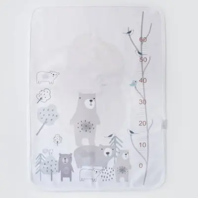 Bibaby Unisex Alt Açma Muşamba Bear Family Ekru