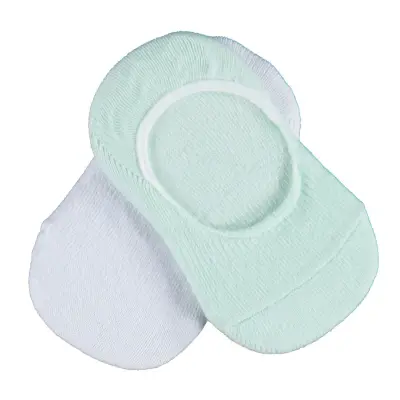 Bibaby Unisex Babet Çorabı Colours Yeşil - Beyaz - 2