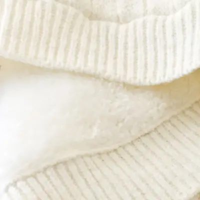 Bibaby Unisex Battaniye Hasır Triko Ekru - 4