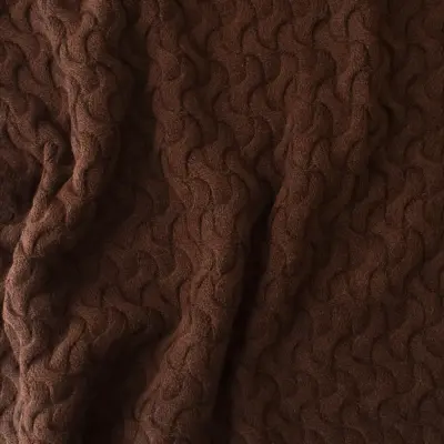 Bibaby Unisex Battaniye Hasır Triko Kahverengi - 5