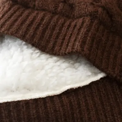 Bibaby Unisex Battaniye Hasır Triko Kahverengi - 3