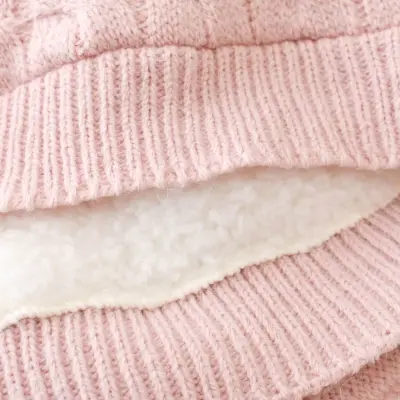 Bibaby Unisex Battaniye Hasır Triko Pembe - 6