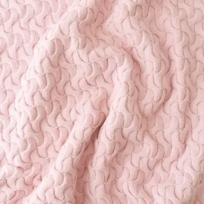 Bibaby Unisex Battaniye Hasır Triko Pembe - 8