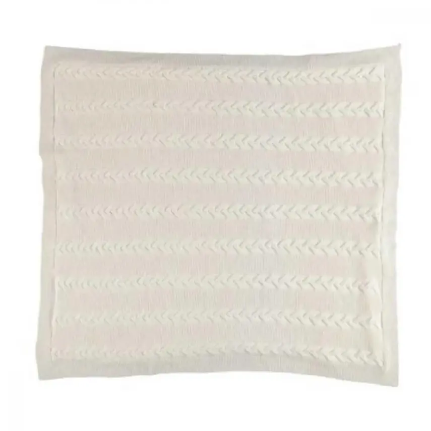 Bibaby Unisex Battaniye Zincir Triko Ekru - 1