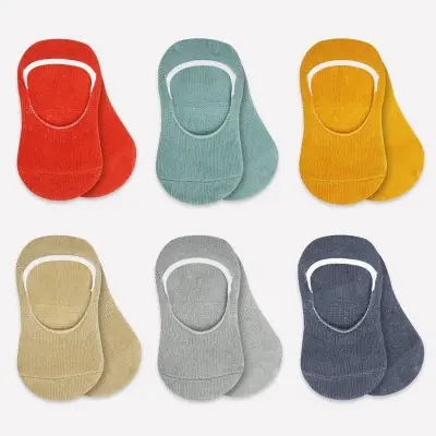 Bibaby Unisex Çorap Babet Silikonlu Bistyle 6lı Kiremit - 10