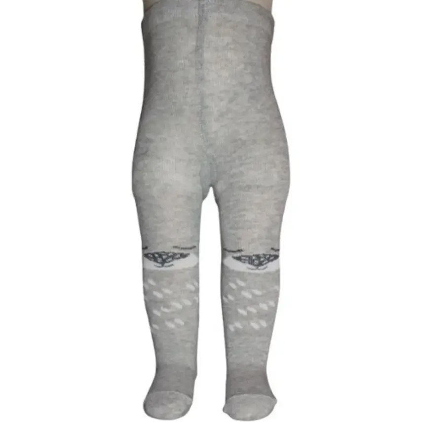 Bibaby Unisex Çorap Külotlu Desenli Gri - Ayı - 7