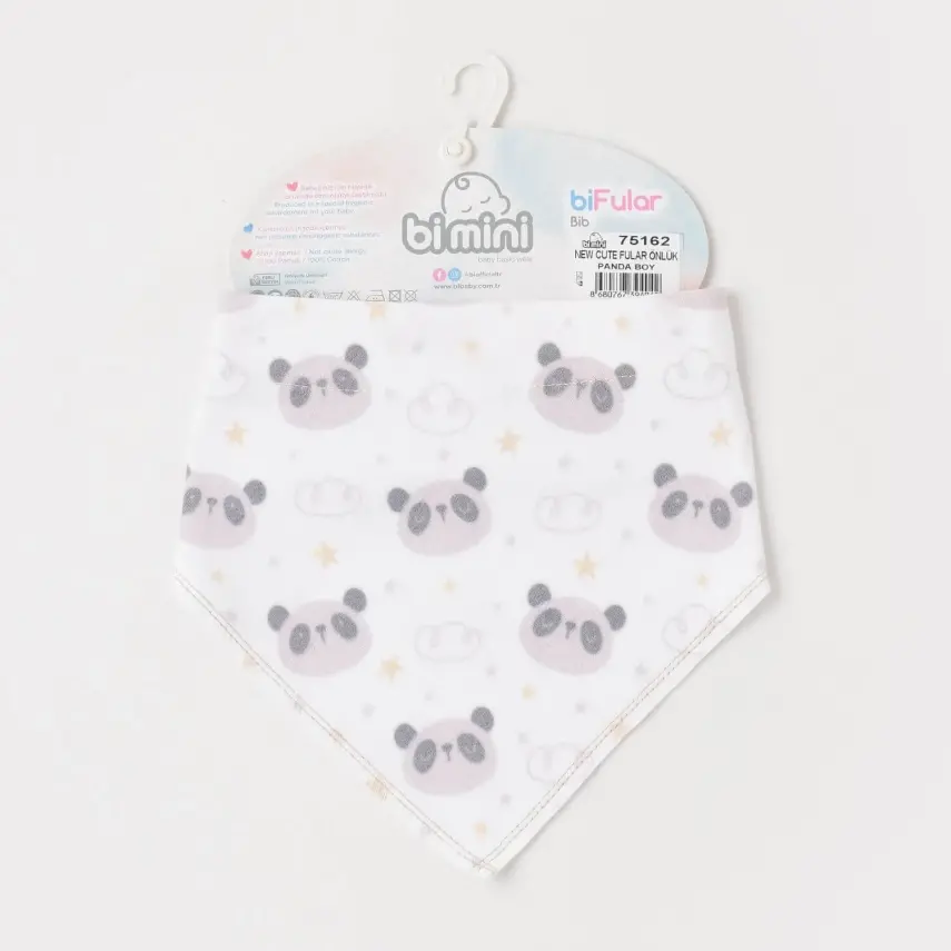 Bibaby Unisex Fular Önlük Bimini New Cute Panda Boy - 2